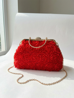 Flora — Pochette con Rose in Rilievo