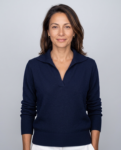 Maglione con Collo a Scialle in Maglia Fine