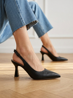 Sophia | Eleganti Tacchi Slingback Neri