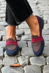Mocassini Colourblock Blu Navy