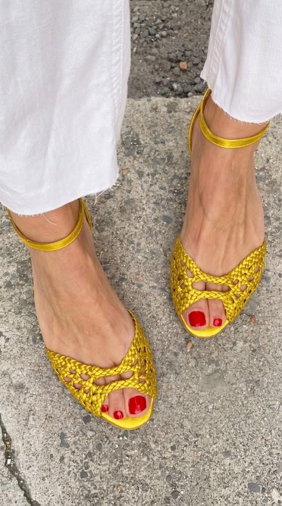 Isabella™ | Sandali Intrecciati Dorati