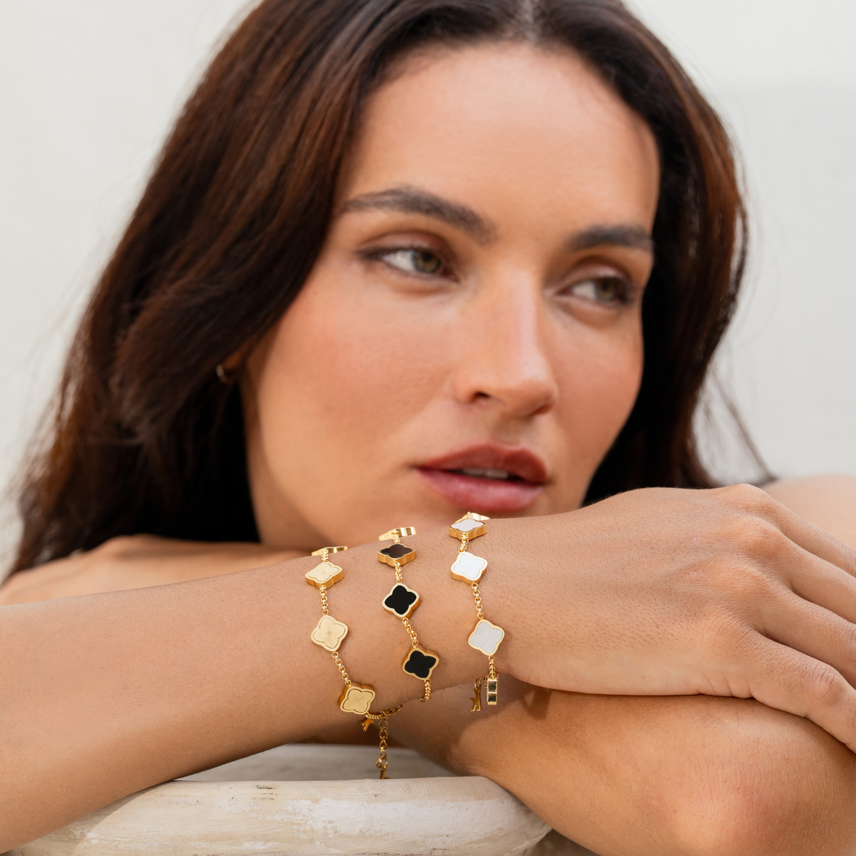Bracciale Quadrifoglio Placcato Oro 18K