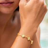 Bracciale Quadrifoglio Placcato Oro 18K