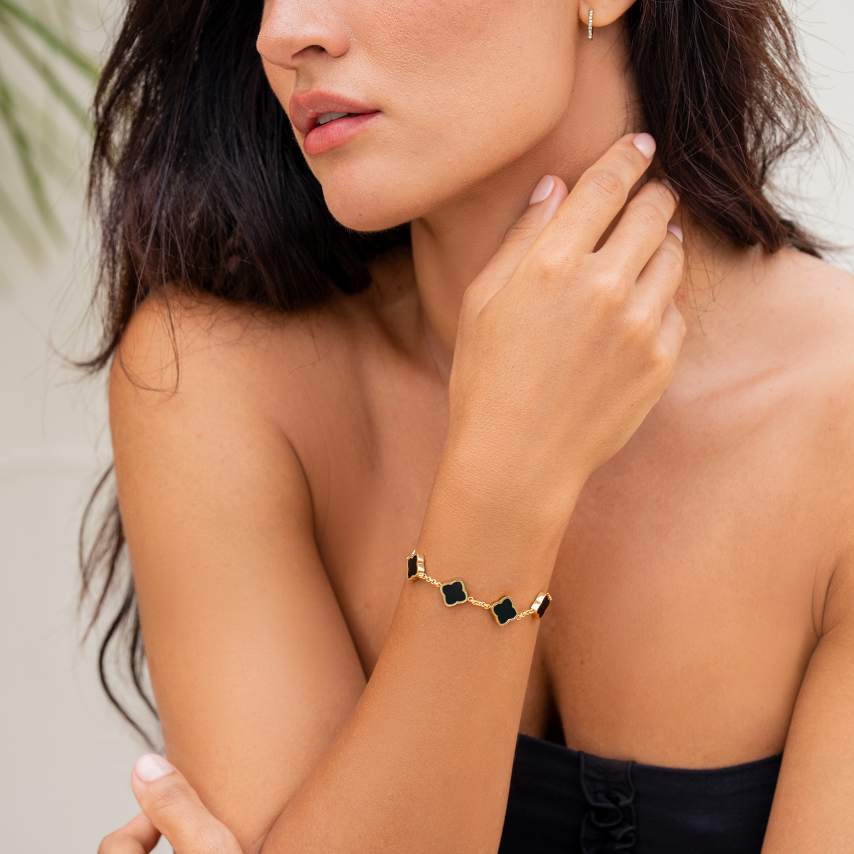Bracciale Quadrifoglio Placcato Oro 18K