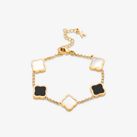 Bracciale Quadrifoglio Placcato Oro 18K