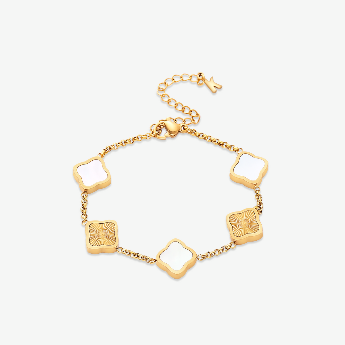 Bracciale Quadrifoglio Placcato Oro 18K