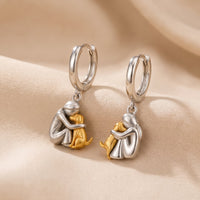 L'Étreinte Éternelle — Boucles d'oreilles Femme et Chien