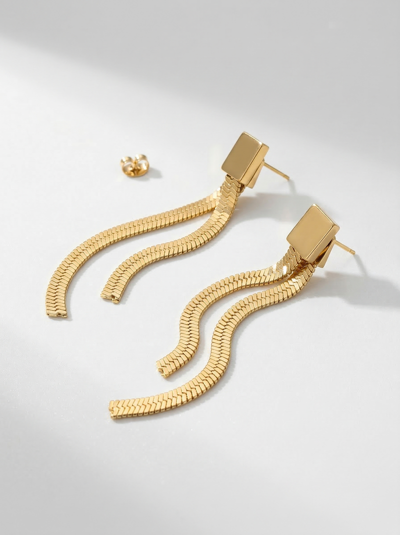 Catalina — Orecchini a Maglia Placcati Oro 18K