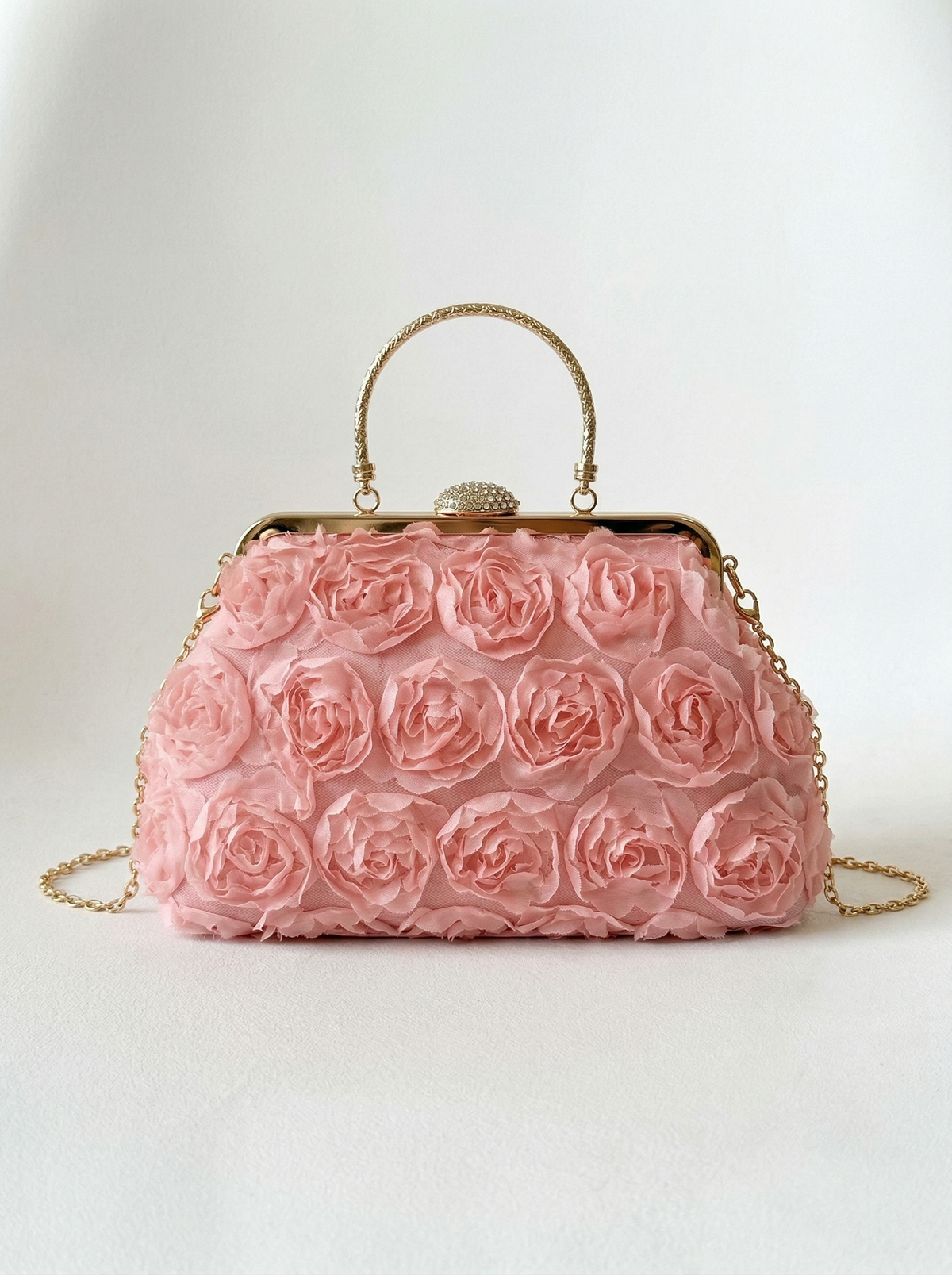 Flora — Pochette con Rose in Rilievo