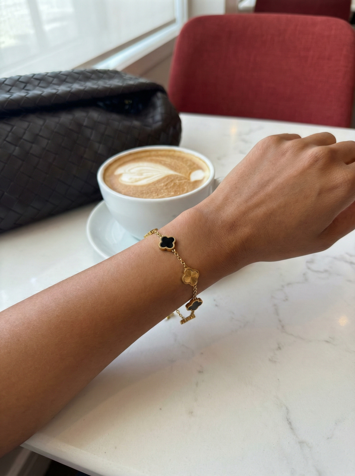 Bracciale Quadrifoglio Placcato Oro 18K