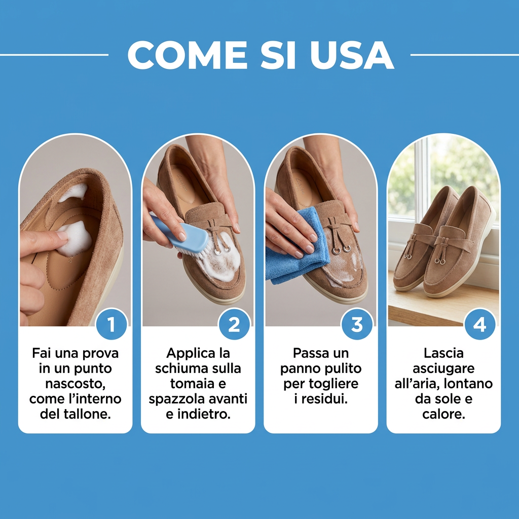 Kit Cura Camoscio — Schiuma, Spazzola e Panno