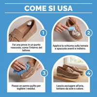 Kit Cura Camoscio — Schiuma, Spazzola e Panno