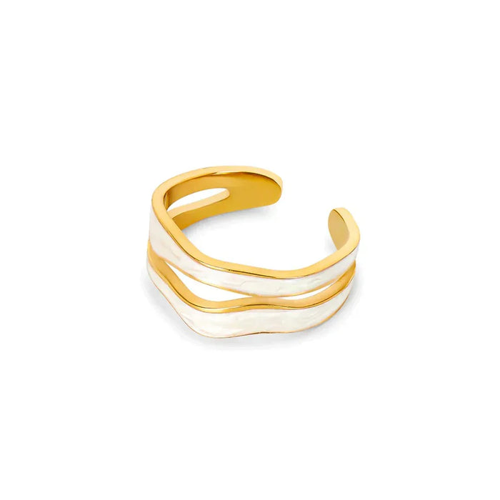 Marea — Anillo ajustable con nácar