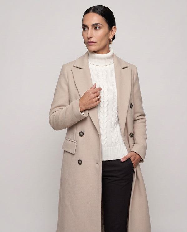 Cappotto Bellagio — Beige (dettaglio)
