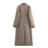 Cappotto Montenapoleone lungo pied de poule marrone