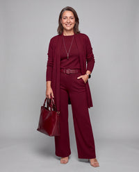 Completo Fiorenza in maglia tre pezzi — Bordeaux