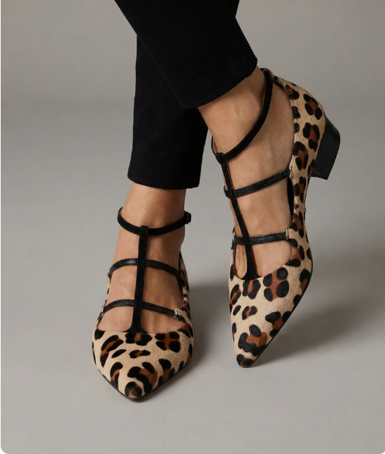 Franca | Scarpe con Tacco e Cinturino Leopardato