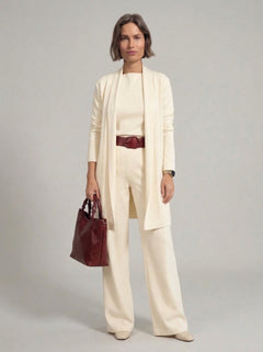 Coordinato Elena – Cardigan Lungo, Top e Pantalone