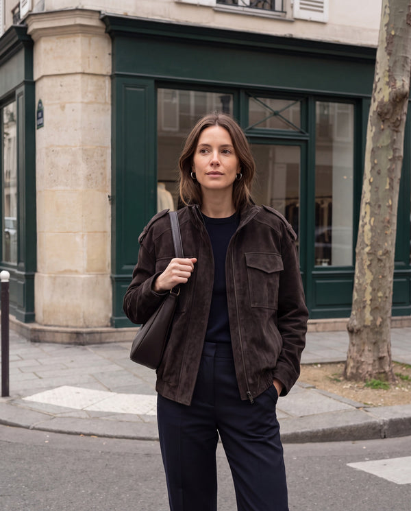 Giacca Ludovica — Field Jacket Effetto Scamosciato