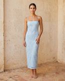 Camilla | Abito Midi in Pizzo Floreale
