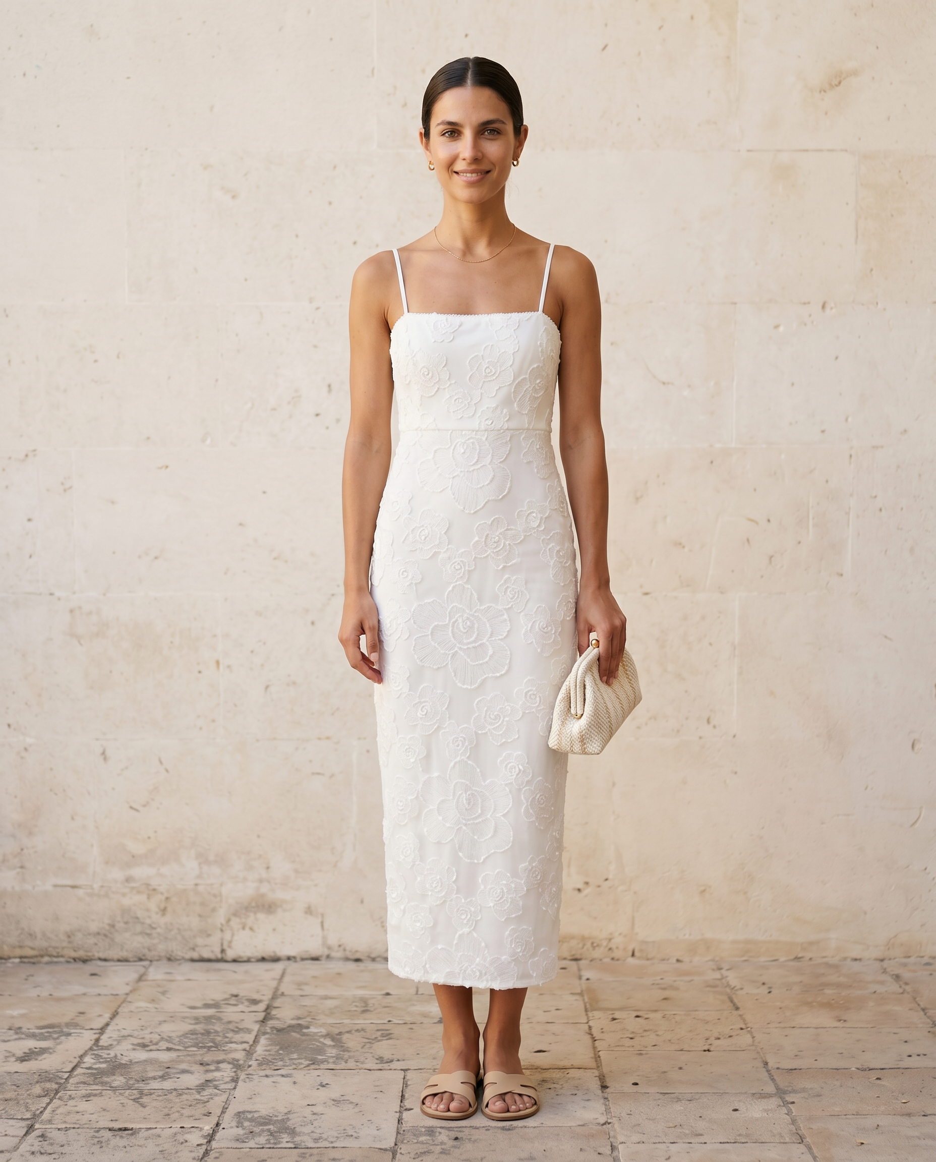 Camilla | Abito Midi in Pizzo Floreale