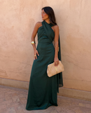 Noa | Plain Vintage Dress with Bow and High Waist