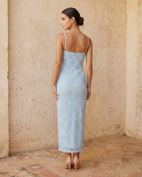 Camilla | Abito Midi in Pizzo Floreale