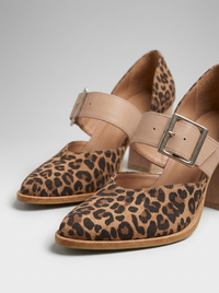 Ilana™ | Tacones de bloque con atrevido estampado de leopardo