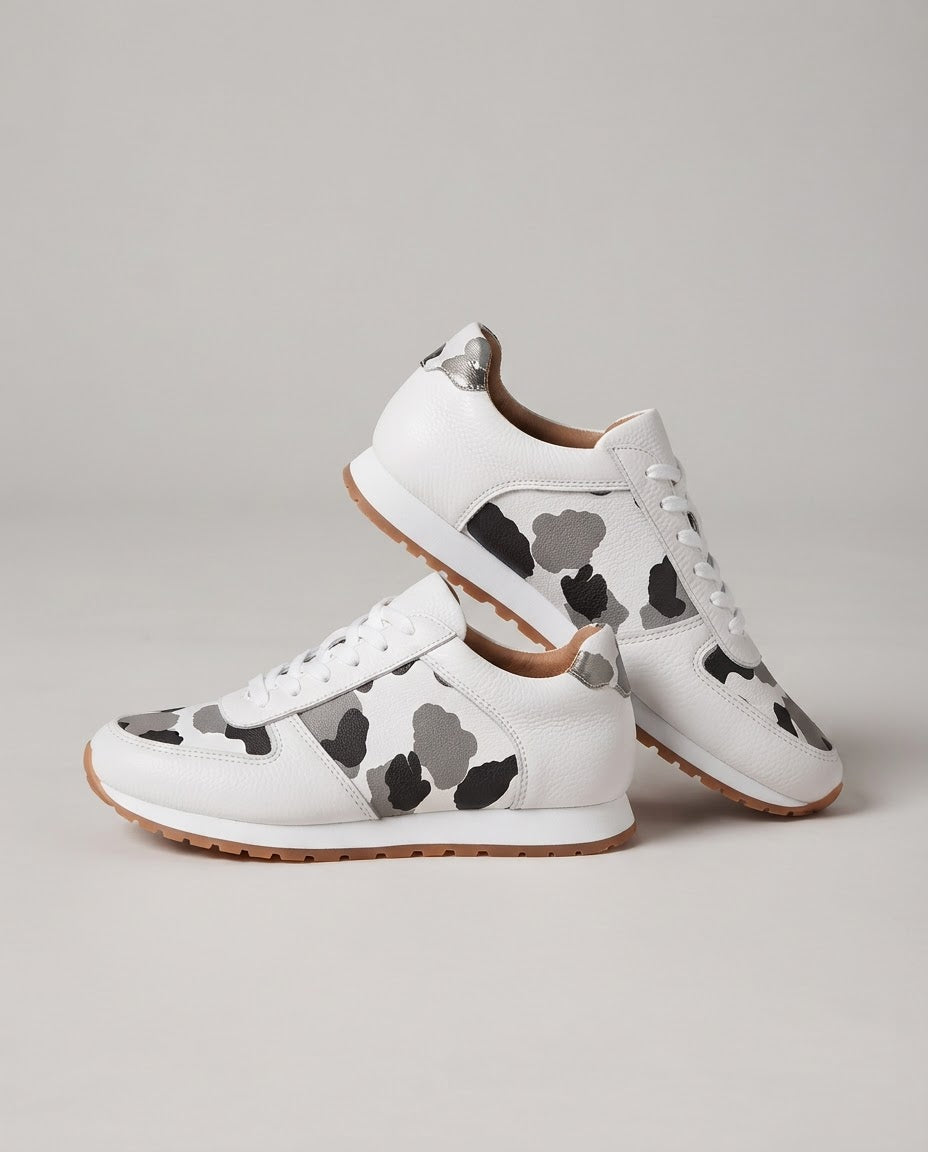 Zapatilla Nora — Blanca Animalier