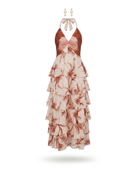 Eleonora | Abito Lungo in Chiffon Floreale