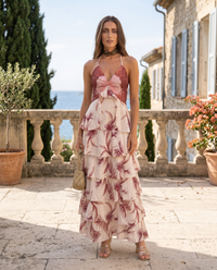 Eleonora | Abito Lungo in Chiffon Floreale