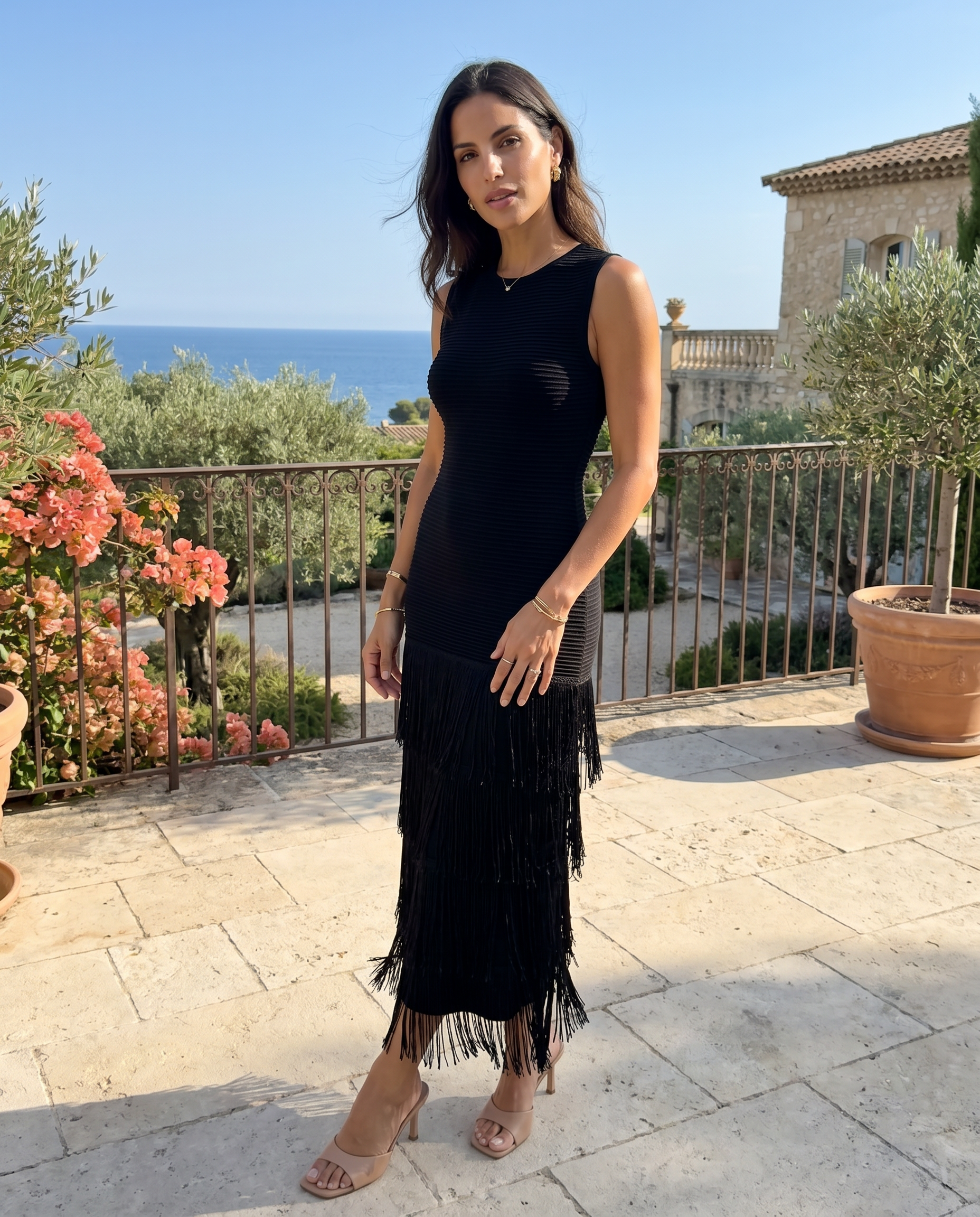 Francesca | Abito Midi con Frange