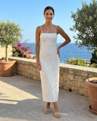 Camilla | Abito Midi in Pizzo Floreale