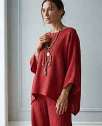 Completo Marta — Tunica Asimmetrica e Pantalone Ampio