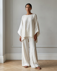 Completo Marta — Tunica Asimmetrica e Pantalone Ampio