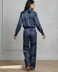 Completo Vittoria — Camicia e Pantalone Paisley in Raso