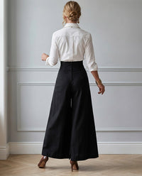 Completo Beatrice — Camicia Bianca e Pantalone a Vita Alta