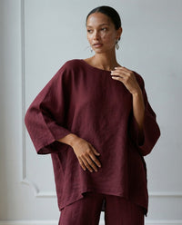 Completo Marta — Tunica Asimmetrica e Pantalone Ampio