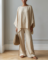 Completo Marta — Tunica Asimmetrica e Pantalone Ampio