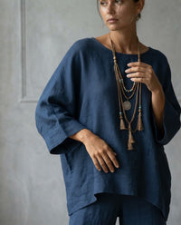 Completo Marta — Tunica Asimmetrica e Pantalone Ampio
