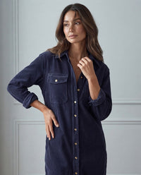 Vestido camisero Aurora — Pana