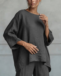Completo Marta — Tunica Asimmetrica e Pantalone Ampio