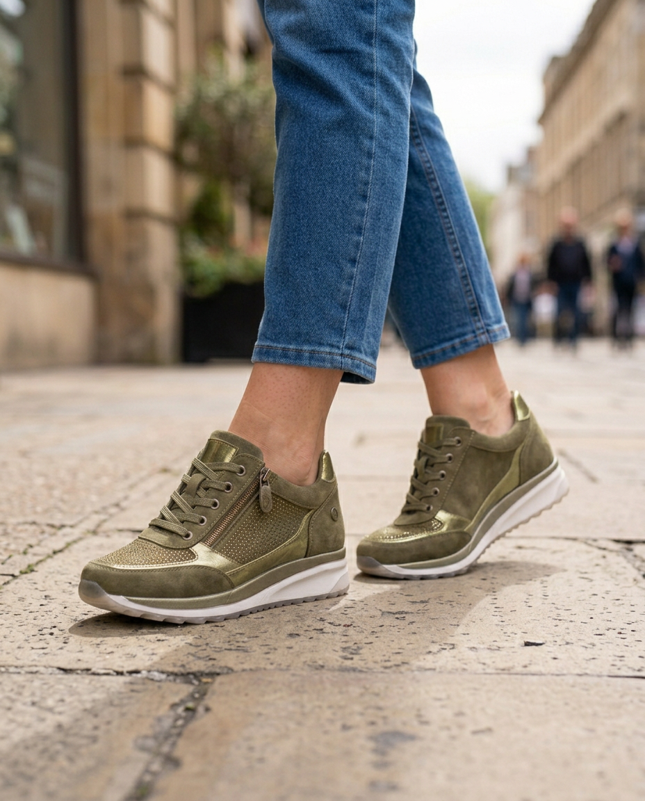 Sneakers Comode con Zip Laterale