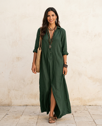 Nora | Abito Camicia Lungo in Lino