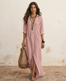Nora | Abito Camicia Lungo in Lino