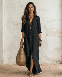 Nora | Abito Camicia Lungo in Lino