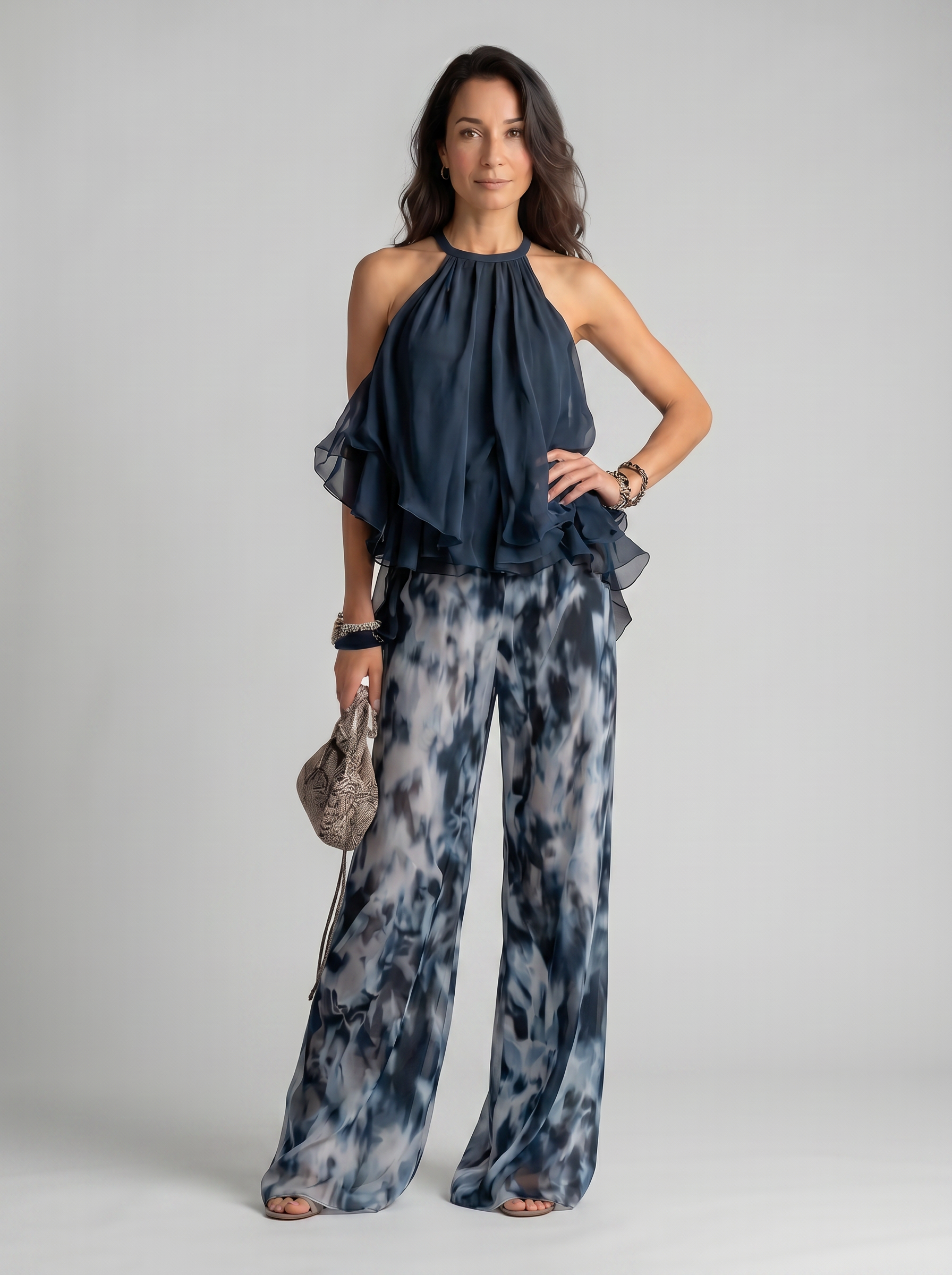 Élise | Conjunto elegante y ligero con top fluido y pantalones anchos