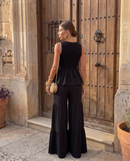 Coordinato Vittoria – Top con Fiocchi e Pantalone Palazzo