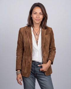 Blazer Monopetto Effetto Camoscio