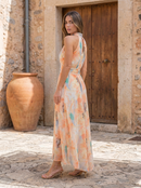 Ester | Abito Halter con Stampa Acquerello